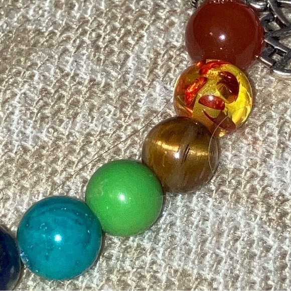 🧘 CHAKRA LAVA BALANCE BRACELET — 7” EXPANDABLE - Picture 5 of 7